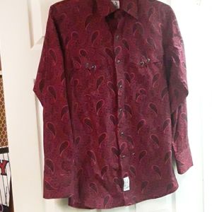 Panhandle Slim Western Red/Black Small Shirt